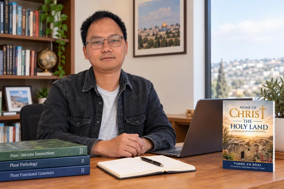 Dr. Tuang Za Khai, plant scientist and author of Home of Christ: The Holy Land.