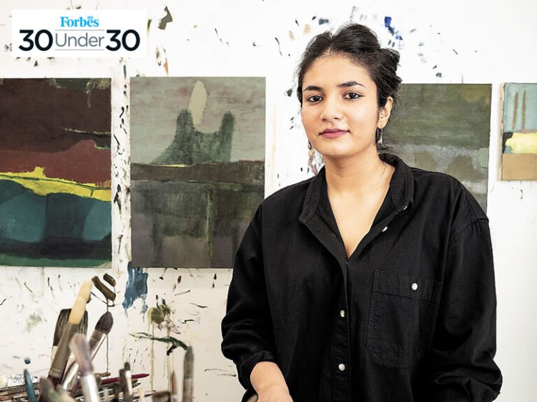 One of The few Indian Artist to get featured in Forbes 30 under 30, Biraaj Dodiya