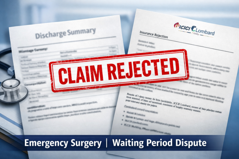 ICICI Lombard Rejects Emergency Health Insurance Claim Over Diagnosis Dispute, Matter Escalated to IRDAI