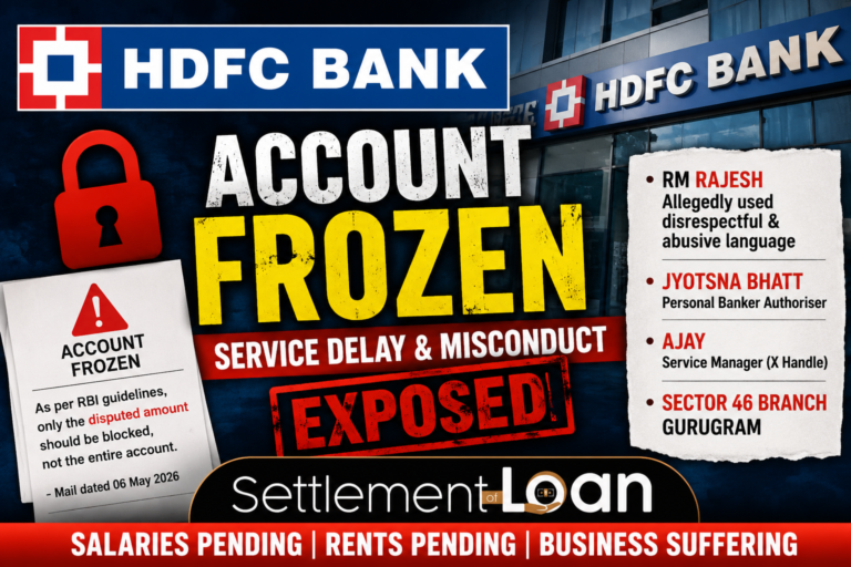 HDFC Bank’s Sector 46 Gurugram Branch Faces Allegations of Delayed Action, Account Freeze and Disrespectful Conduct Towards Business Client